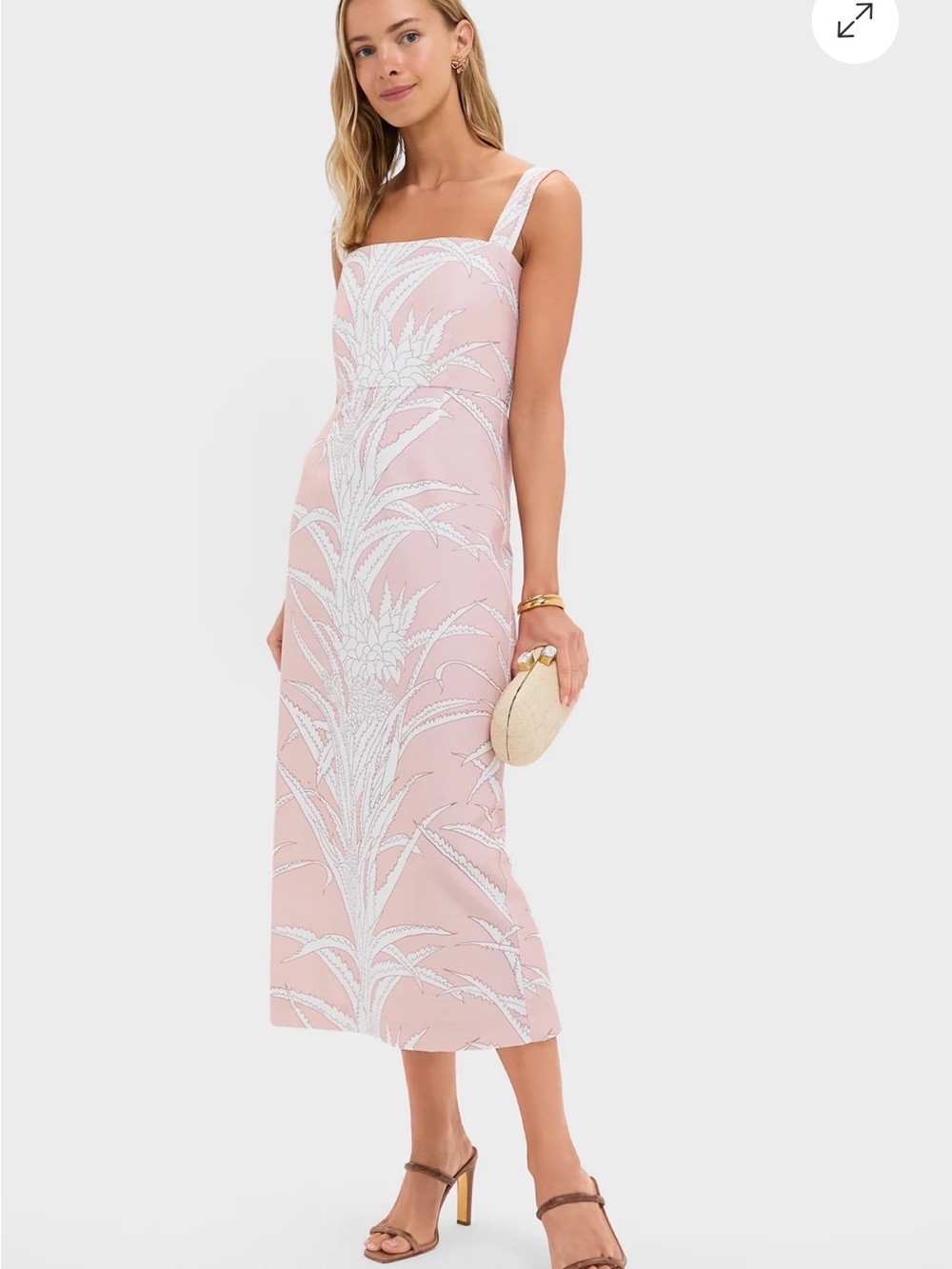 Tuckernuck Cocoshop pink palm dress